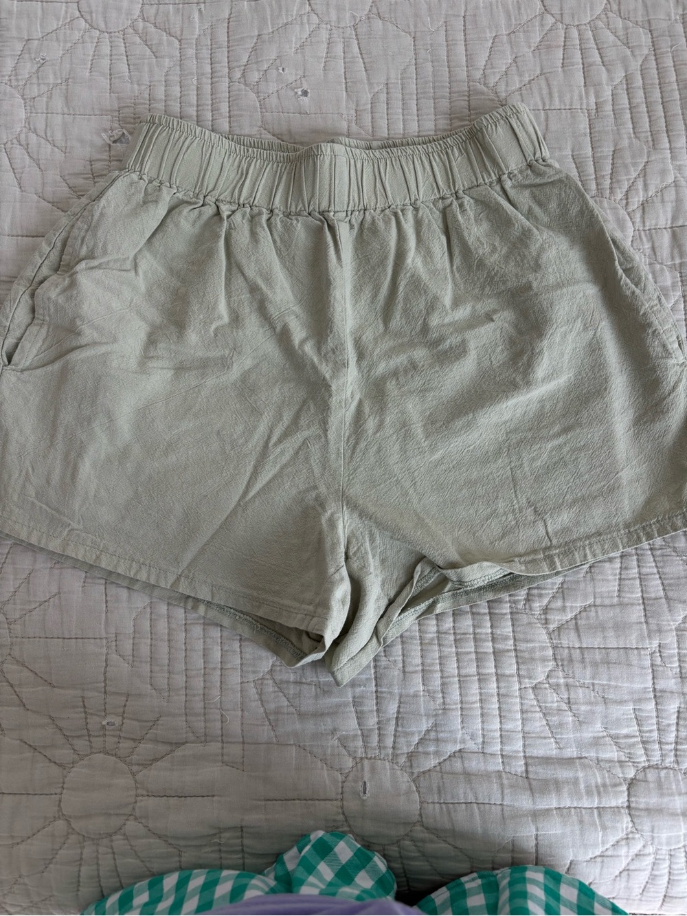 Green shorts
